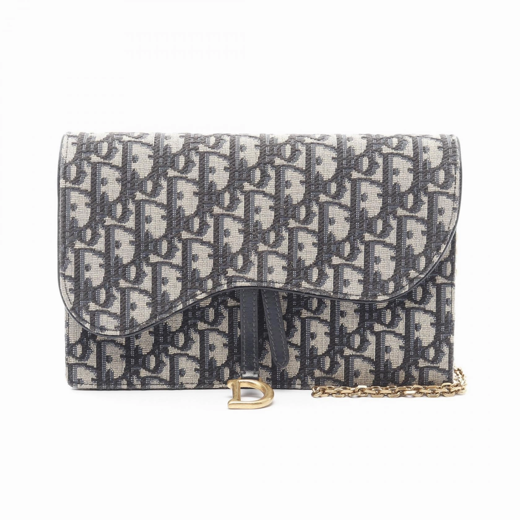 Dior Saddle Canvas Leather Pouch