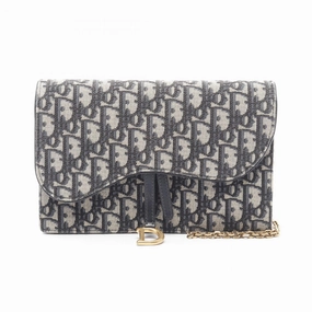Dior Saddle Canvas Leather Pouch