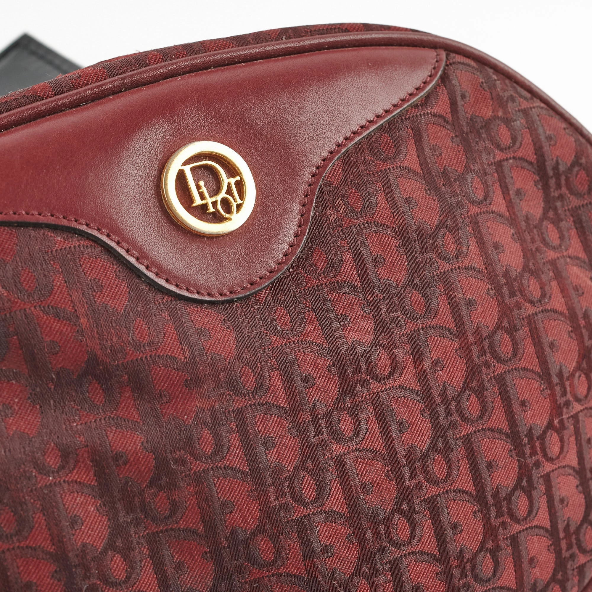 Dior Vintage Burgundy Camera Bag Crossbody