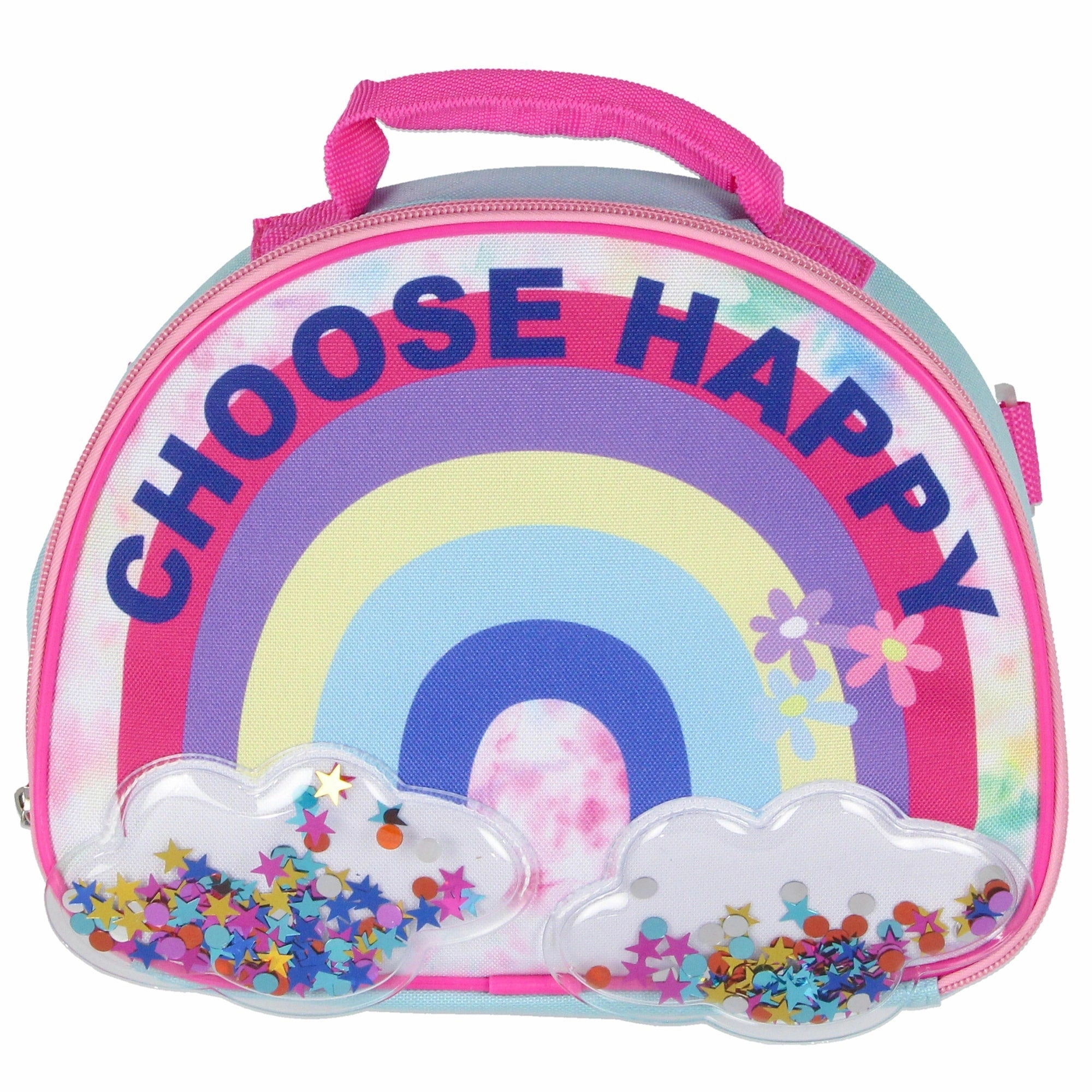 Disney Minnie Mouse Choose Happy 5pc Set Backpack Lunch Box Key Chain Pencil Case Carabiner - One Size