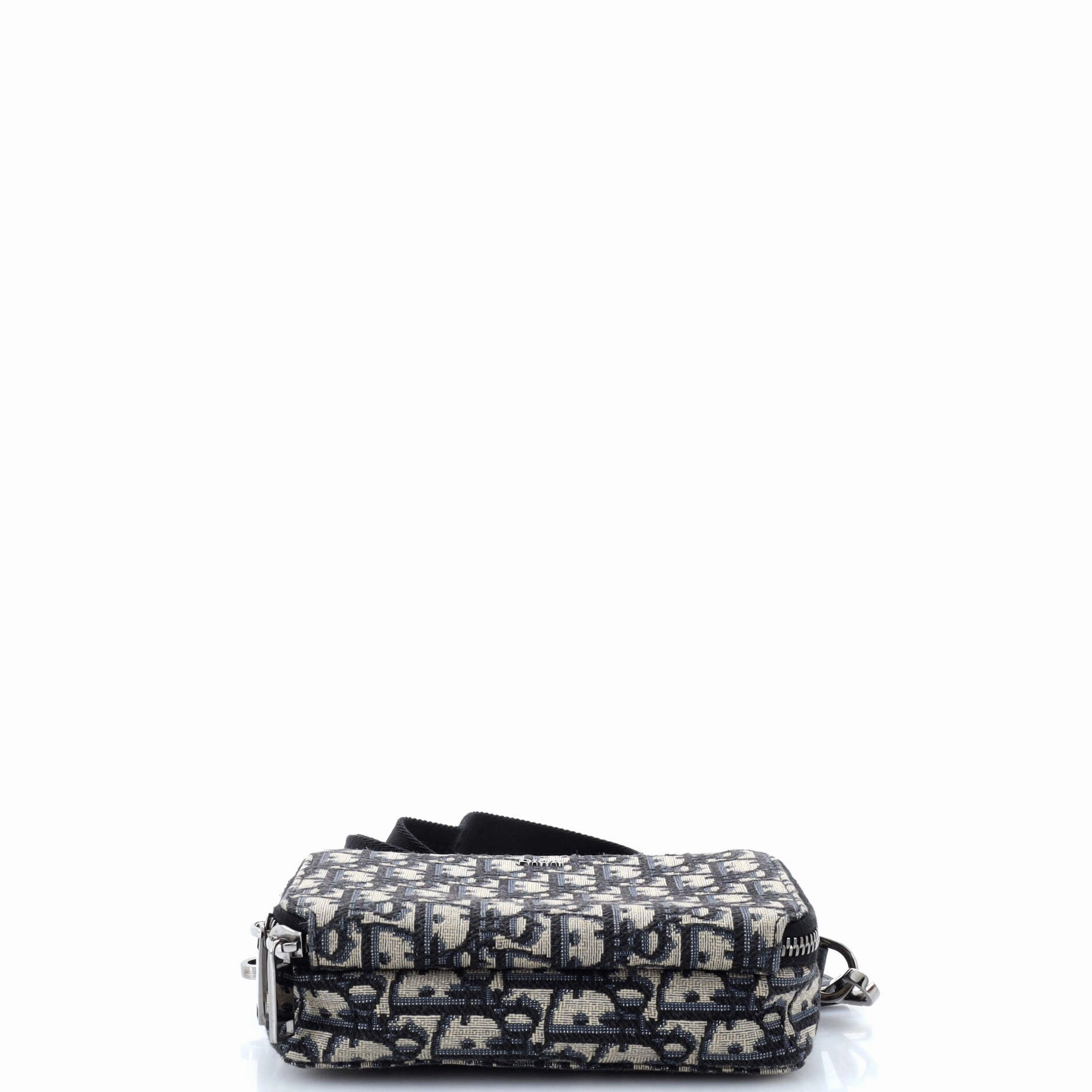Double Zip Crossbody Pouch Oblique Canvas