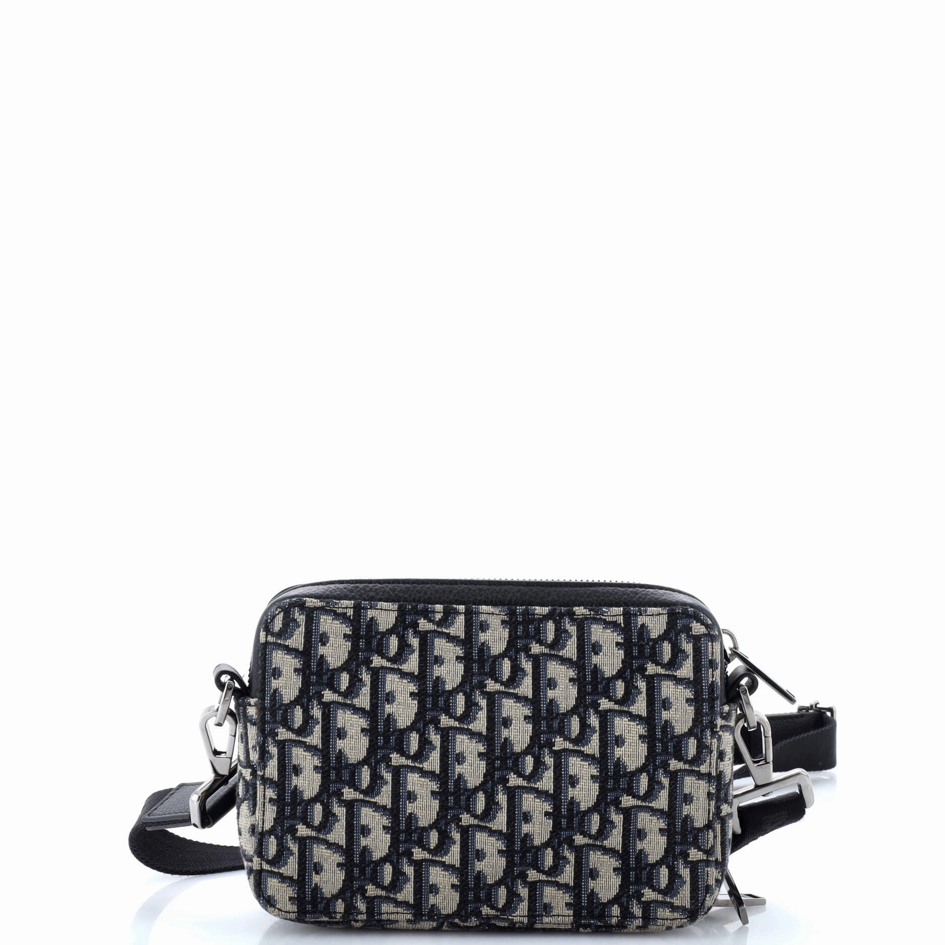Double Zip Crossbody Pouch Oblique Canvas