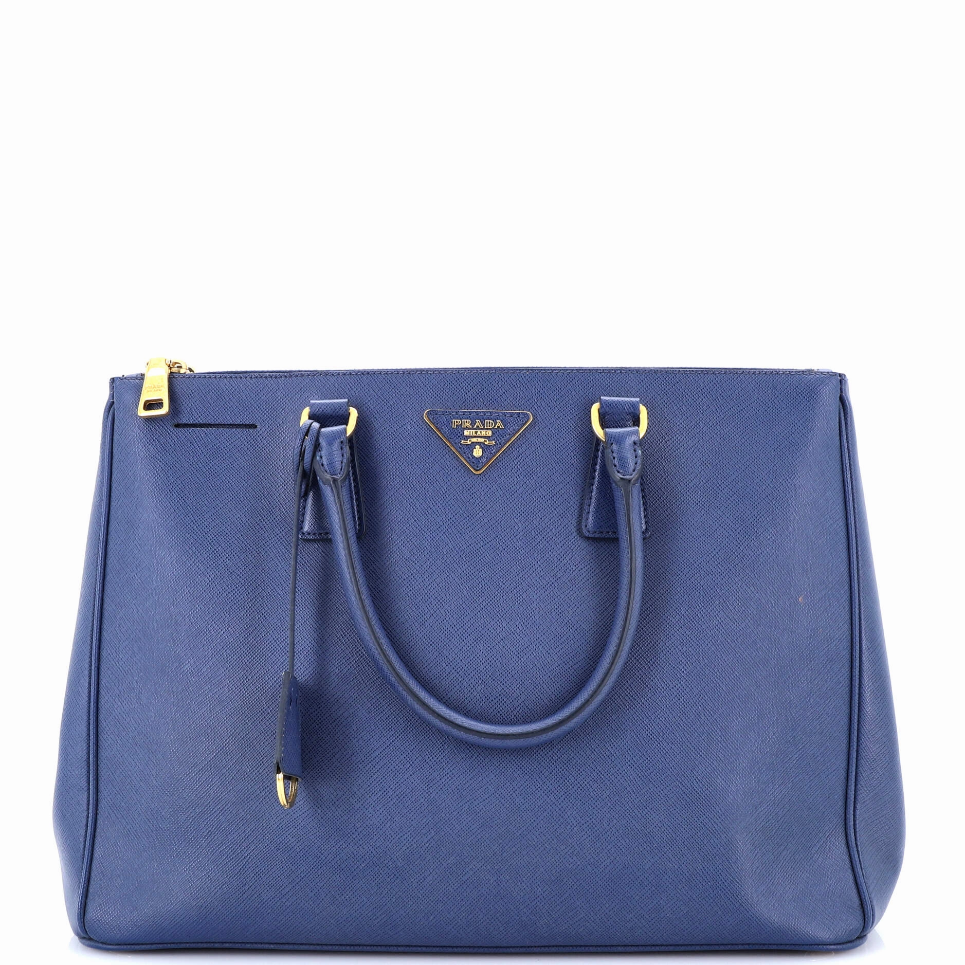 Double Zip Lux Tote Saffiano Leather Large