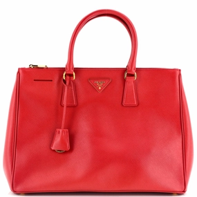 Double Zip Lux Tote Saffiano Leather Large