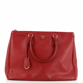 Double Zip Lux Tote Saffiano Leather Large