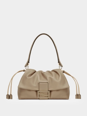Dove Grey Mamma Baguette Large Bag