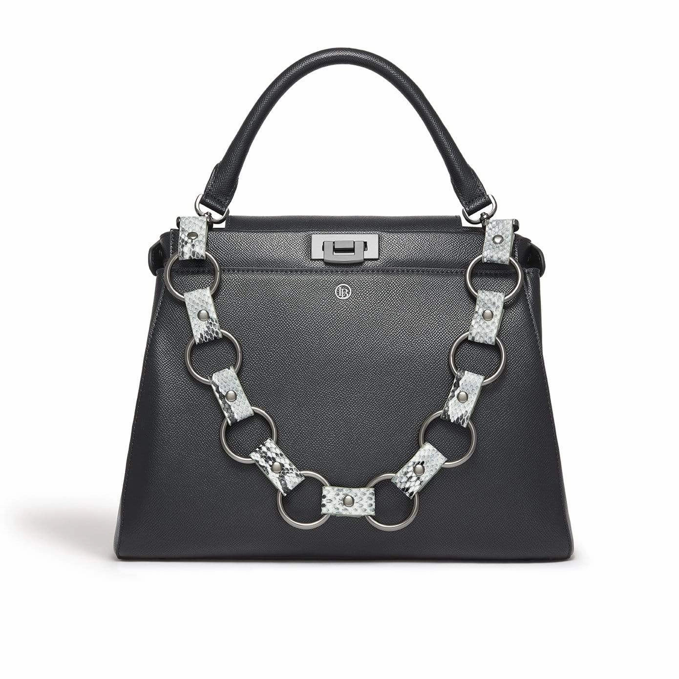 Elm Vegan Leather Shoulder Bag | Black