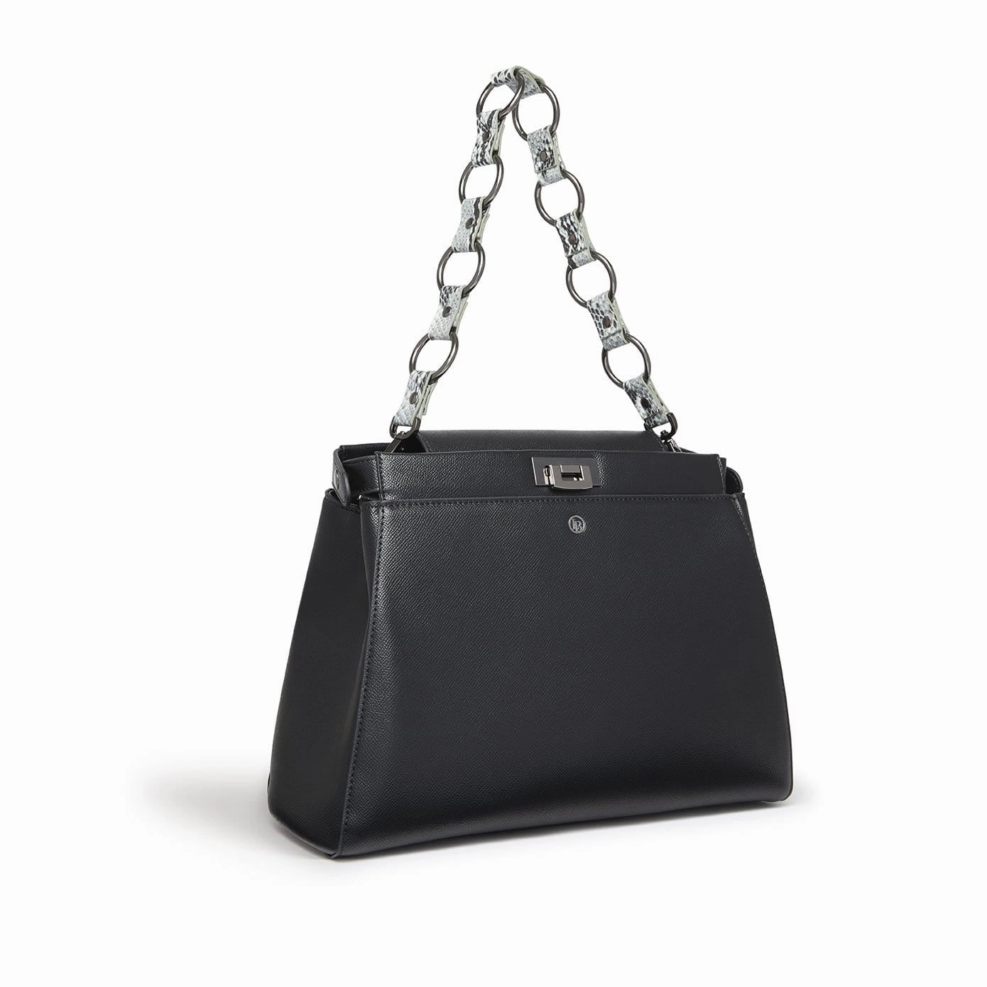 Elm Vegan Leather Shoulder Bag | Black
