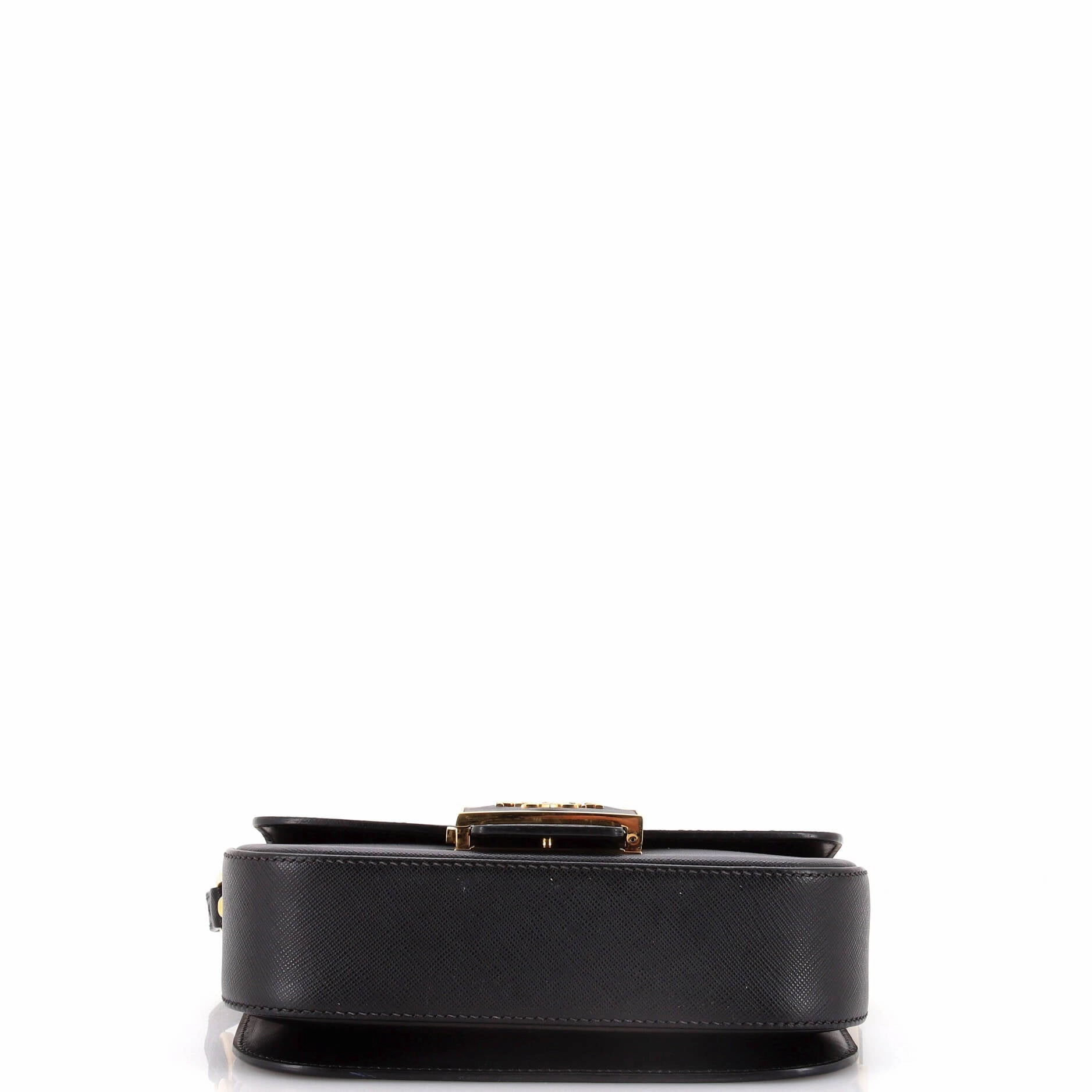 Embleme Flap Bag Saffiano Leather Small