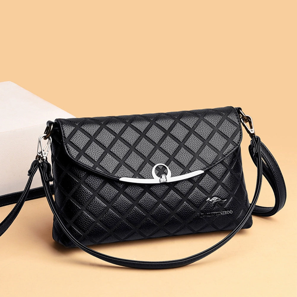 Embossed PU Leather Mothers Small Square Crossbody