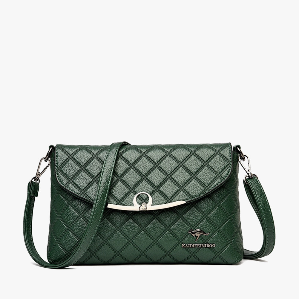 Embossed PU Leather Mothers Small Square Crossbody