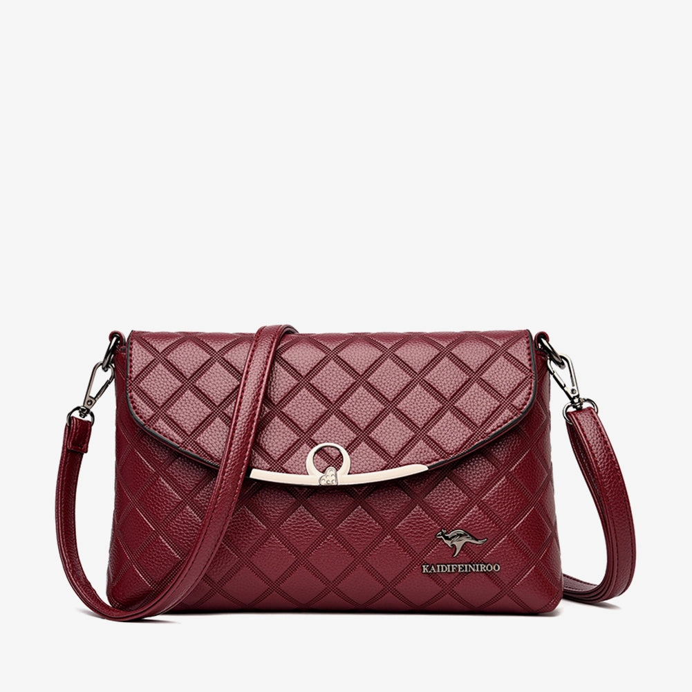 Embossed PU Leather Mothers Small Square Crossbody