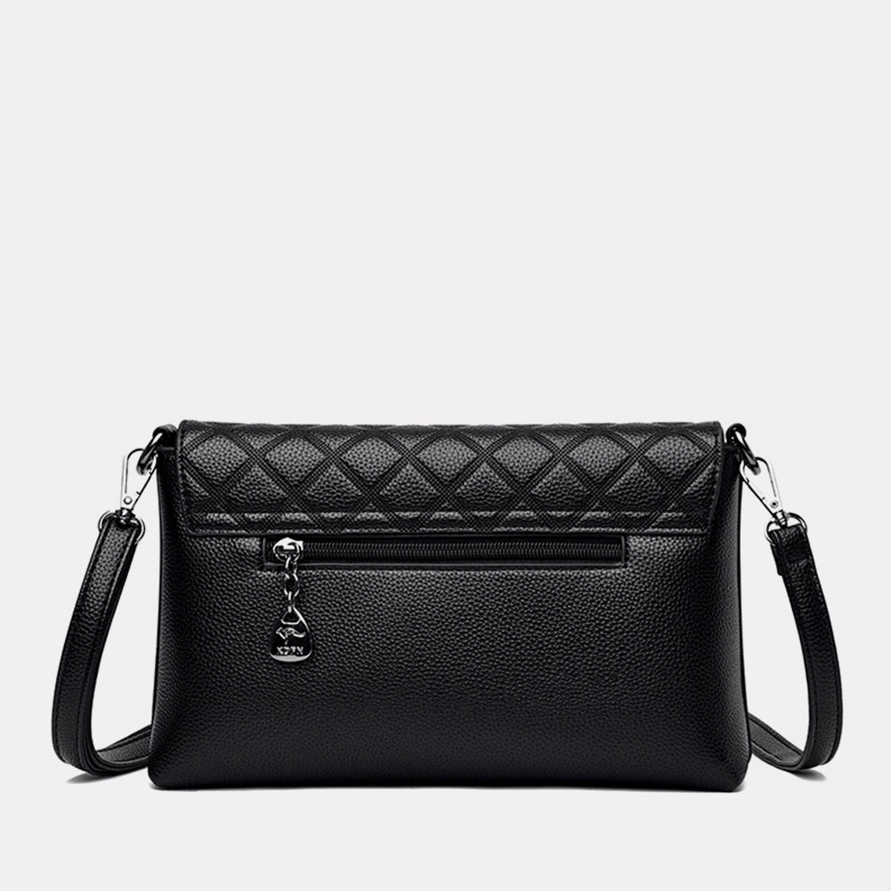 Embossed PU Leather Mothers Small Square Crossbody