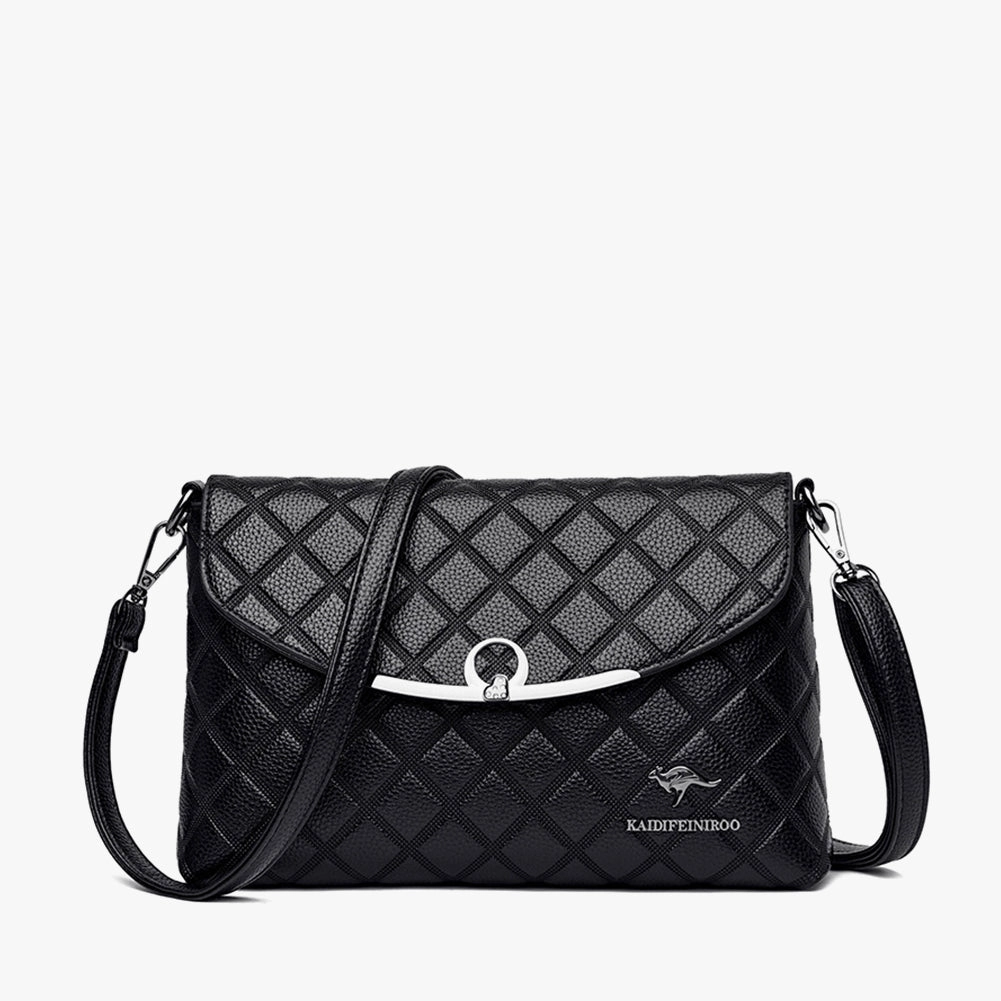 Embossed PU Leather Mothers Small Square Crossbody