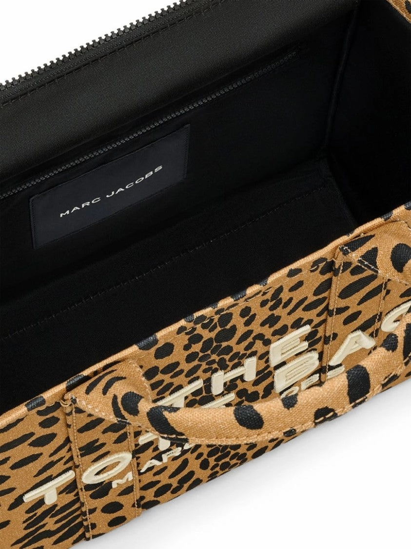 Embroidered Animal Print Tote Bag With Versatile Carrying Options