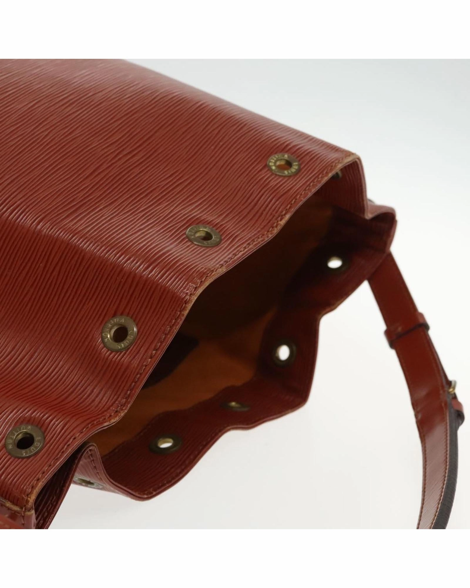 Epi Noe Leather Shoulder Bag with Drawstring Closure