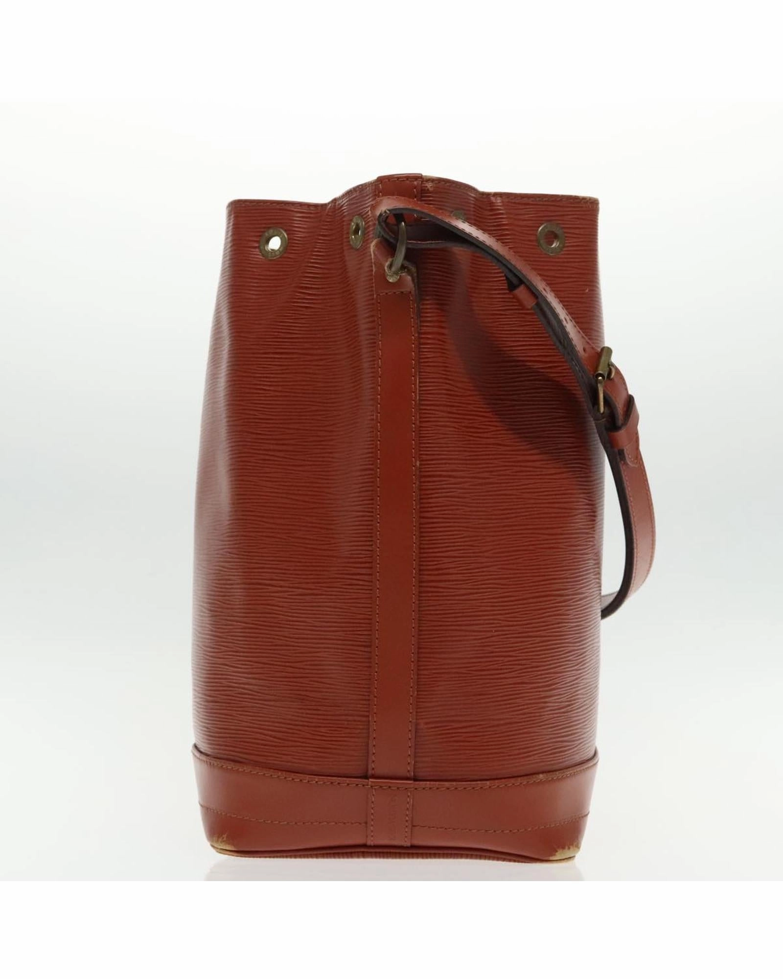 Epi Noe Leather Shoulder Bag with Drawstring Closure