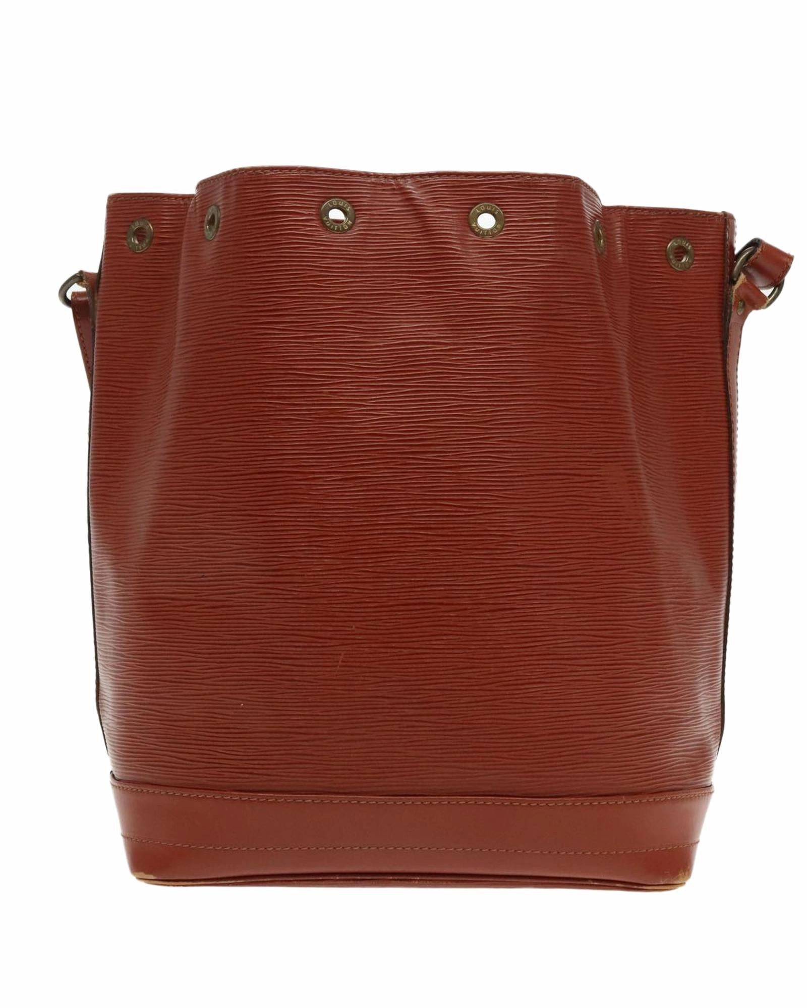 Epi Noe Leather Shoulder Bag with Drawstring Closure