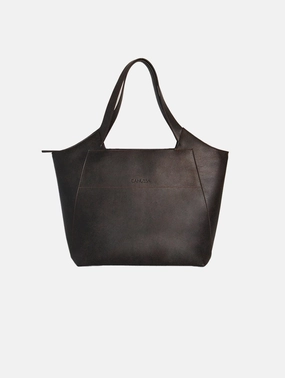 Executive Vegan Leather Business Tote | Chocolate