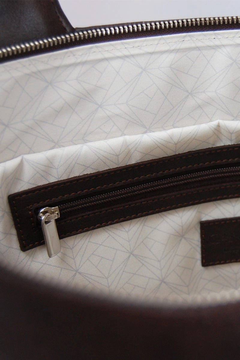 Executive Vegan Leather Business Tote | Chocolate