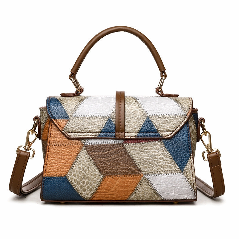 Fashionable Color Matching  Square Shoulder Bag