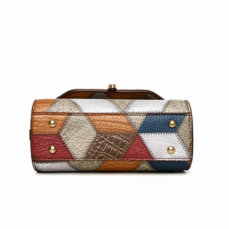 Fashionable Color Matching  Square Shoulder Bag