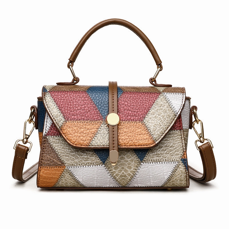 Fashionable Color Matching  Square Shoulder Bag