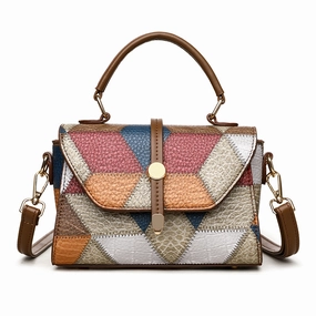 Fashionable Color Matching  Square Shoulder Bag
