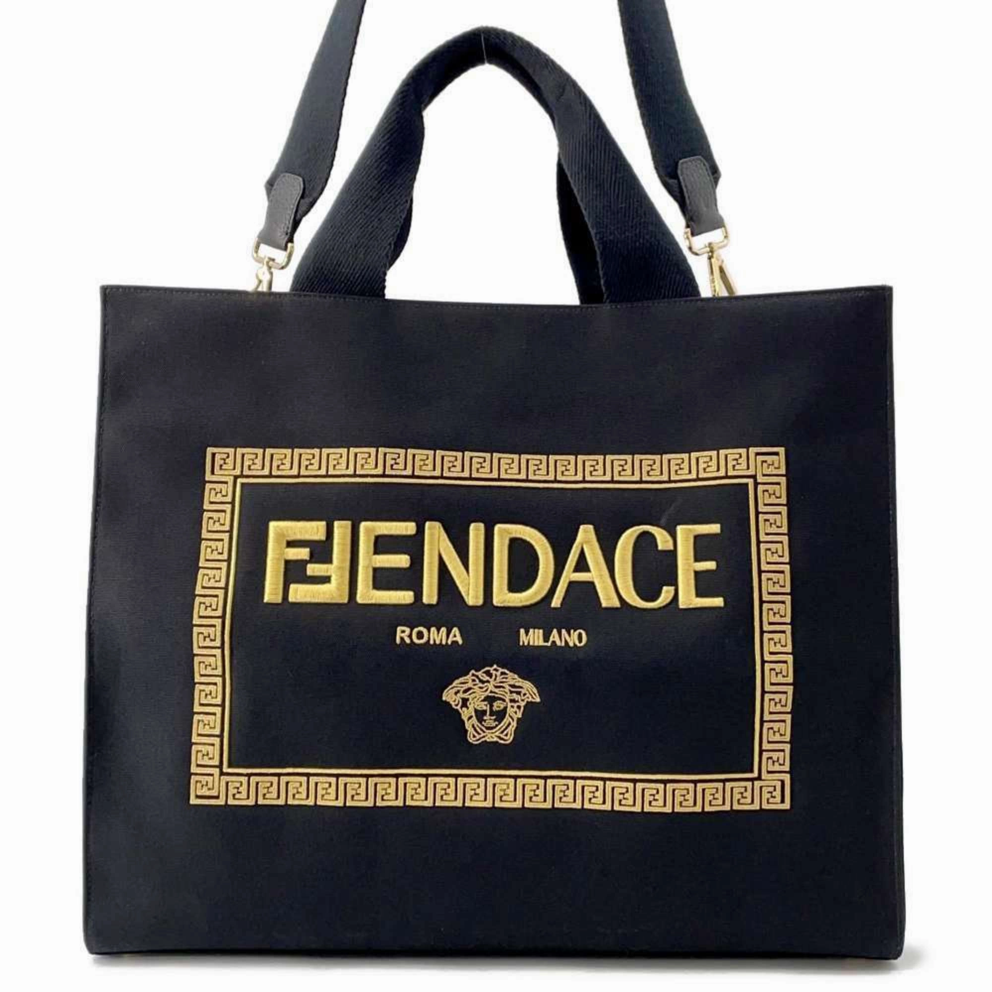 Fendi Canvas Shoulder Bag Tote Bag (Pre-Owned)