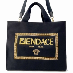 Fendi Canvas Shoulder Bag Tote Bag (Pre-Owned)