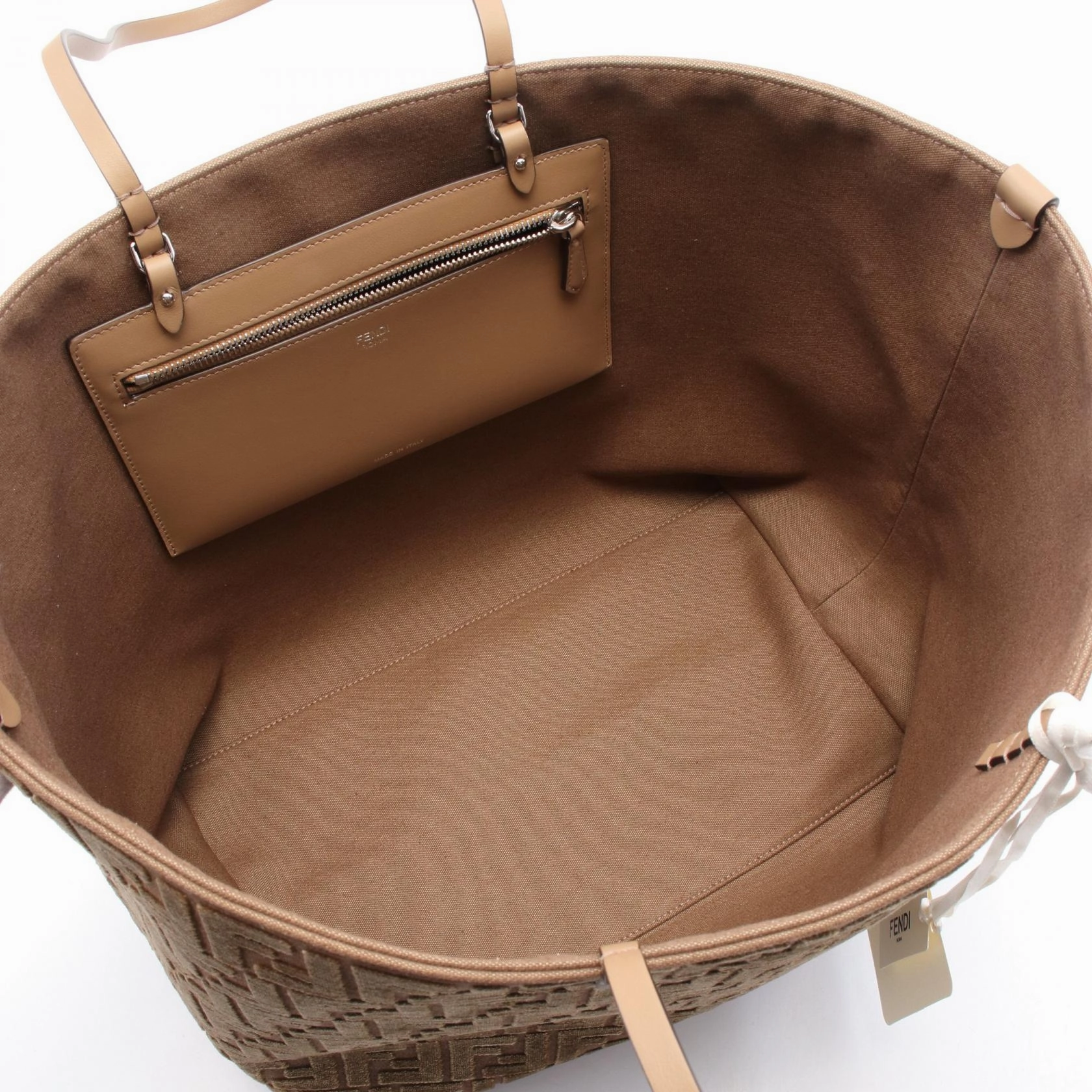 Fendi Jacquard Velvet Large Roll Tote Bag