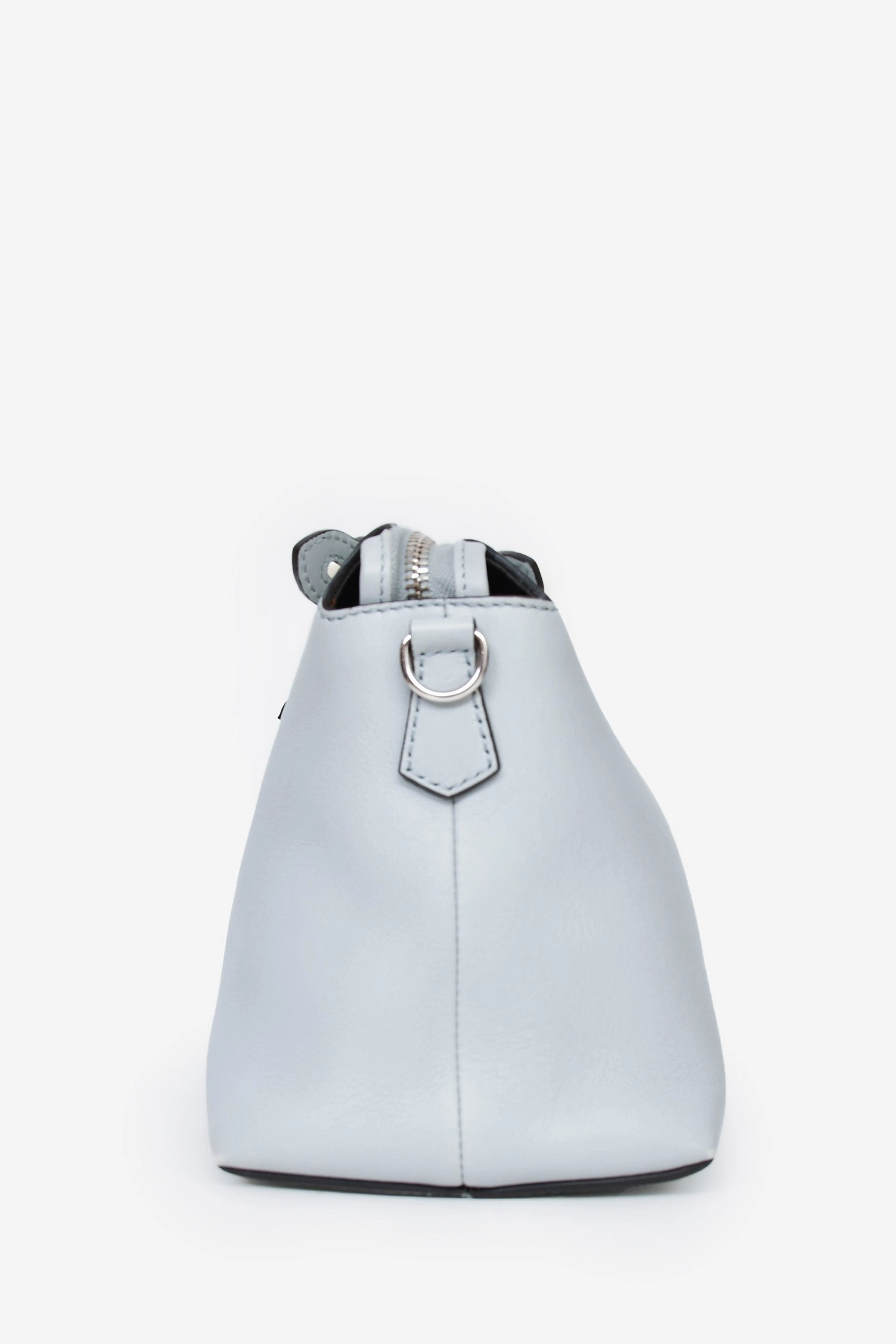 Fendi Light Blue Leather Faux Pearl Embellished By The Way Bag (As Is)