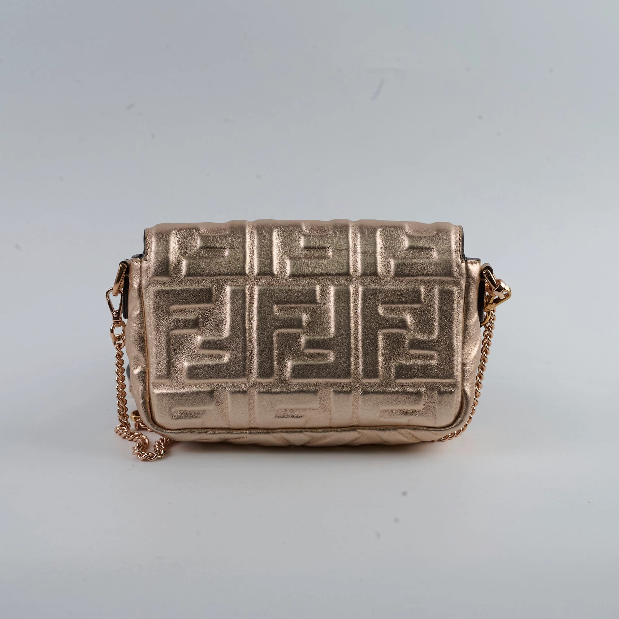 Fendi Mini Baguette Pink Metallic