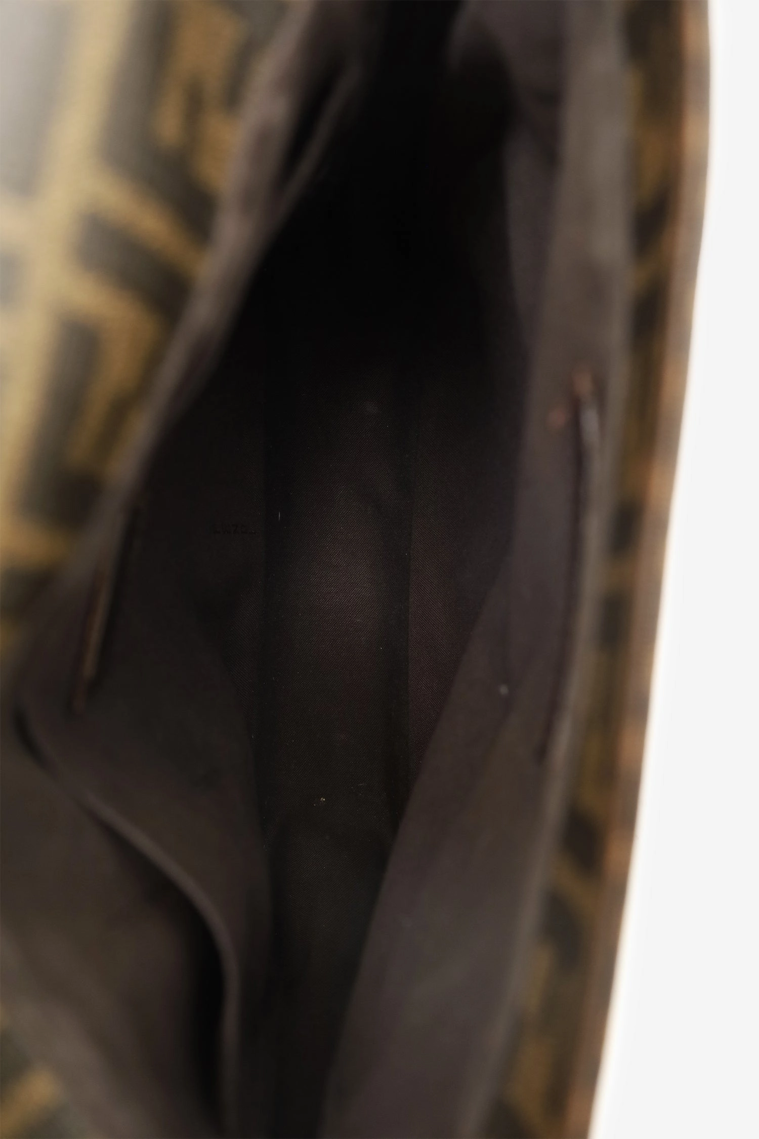 Fendi Zucca Print Canvas Crossbody Messenger Bag (As Is)