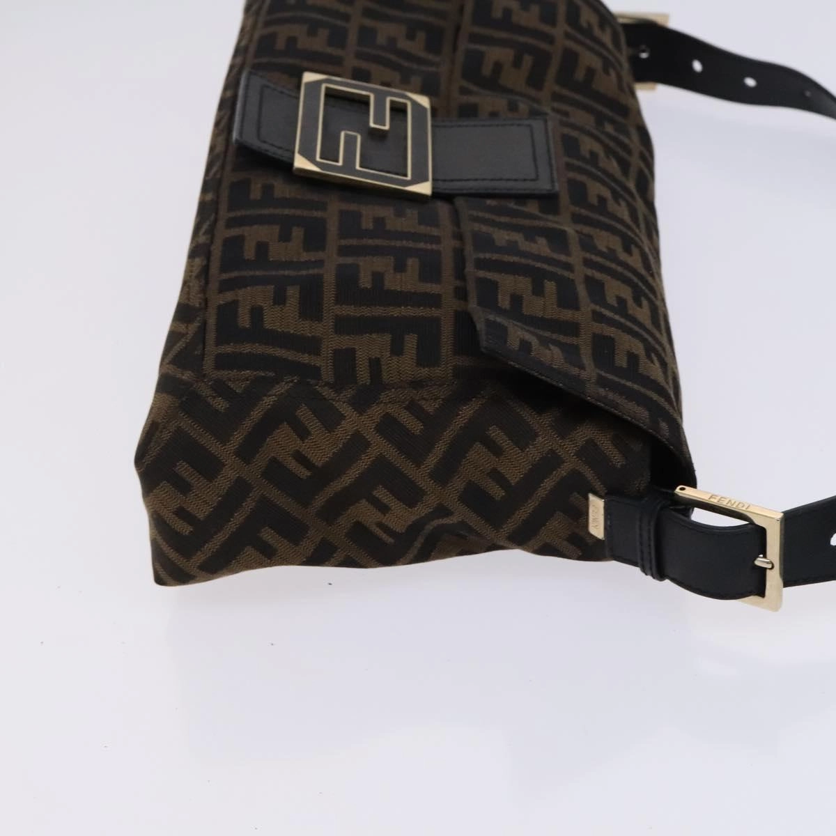 Fendi Zucchino Canvas Shoulder Bag (Pre-Owned)