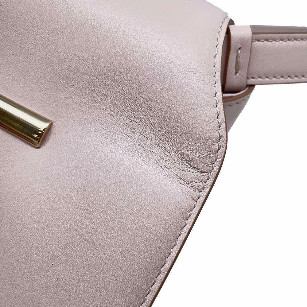Ferragamo Gancini ChainShoulder Bag Light PinkAU 21 G998 Leather