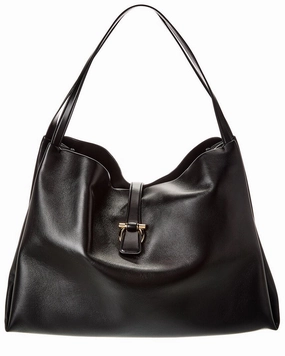 Ferragamo Logo Plaque Leather Tote