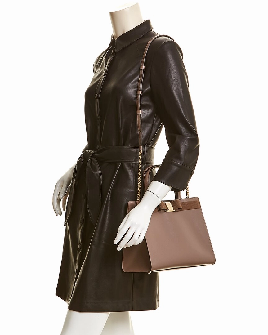 Ferragamo Vara Bow Medium Leather Tote