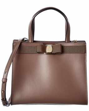Ferragamo Vara Bow Medium Leather Tote