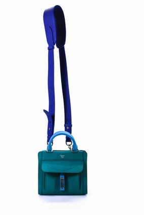 Fontana Milano Womens A Toy Tote Handbag Teal