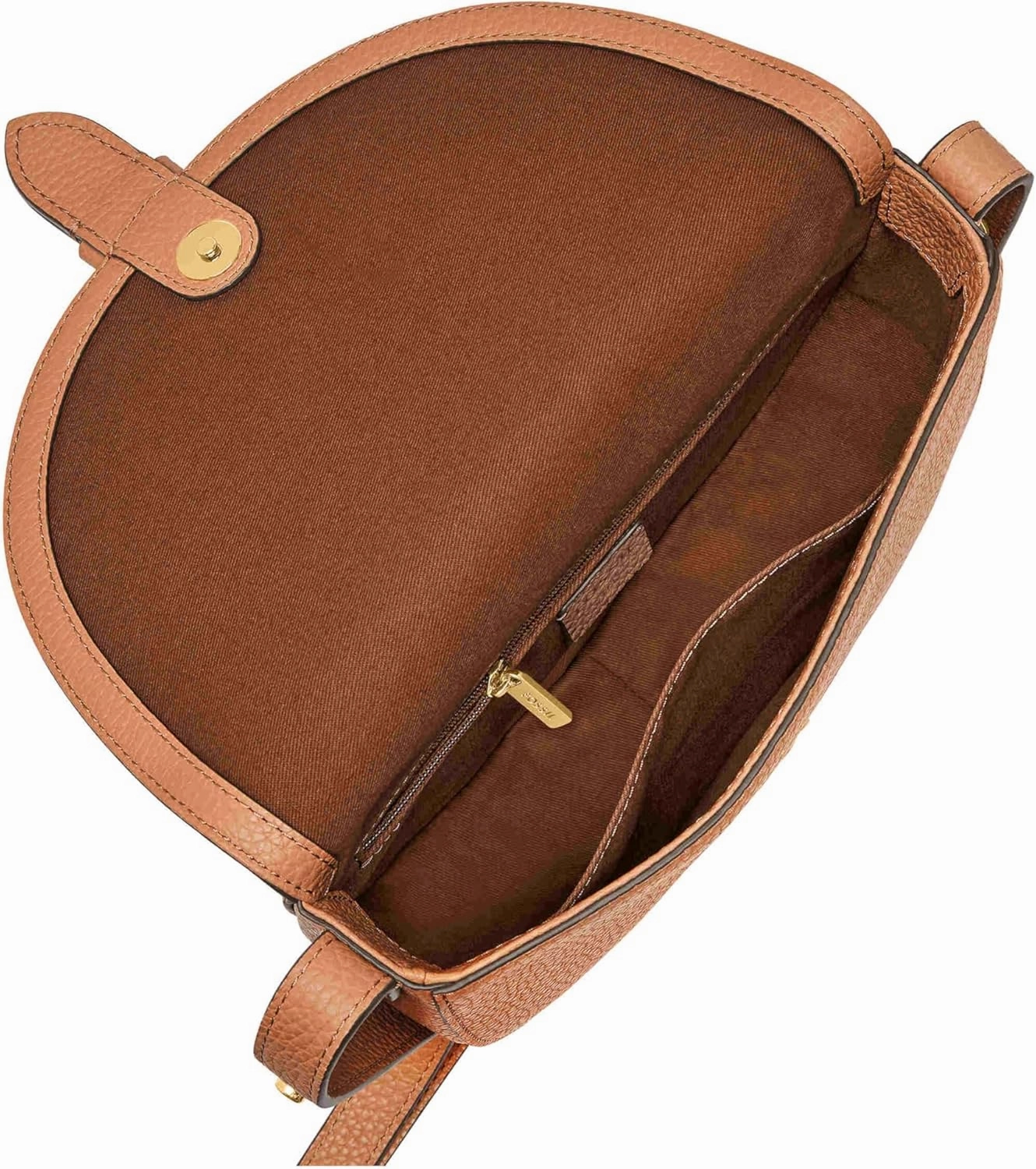 Fossil Women's Everleigh Leather Flap Crossbody Purse Handbag