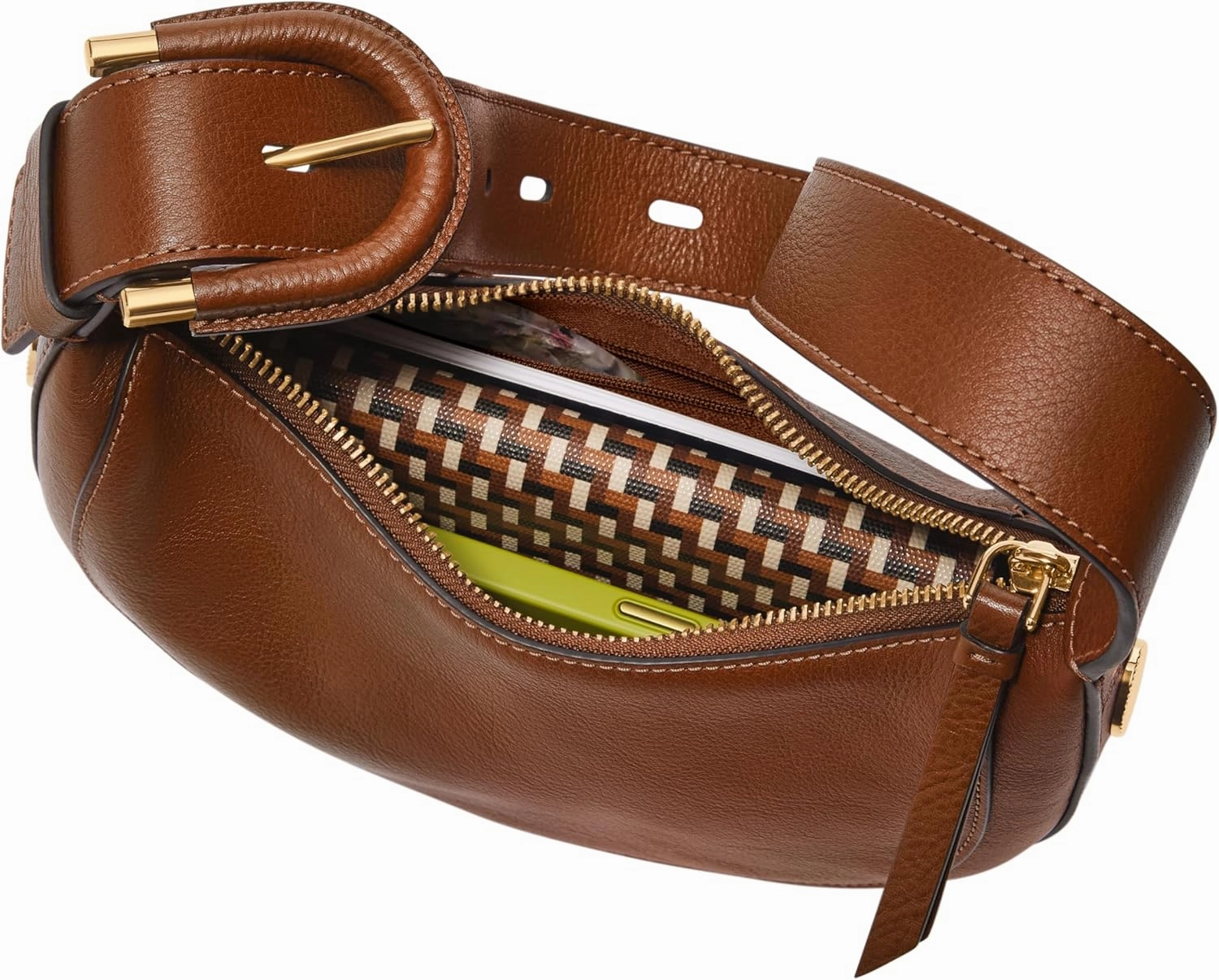 Fossil Women's Harwell Leather Crescent Shoulder Bag