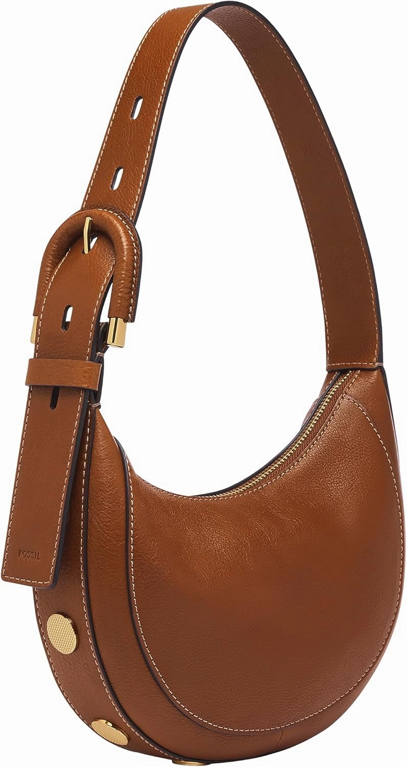 Fossil Women's Harwell Leather Crescent Shoulder Bag