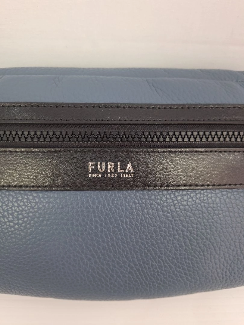 Furla Smokey Blue Cross Body Utility Bag