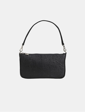 Gaia Piatex Vegan Shoulder Bag | Metallic Black