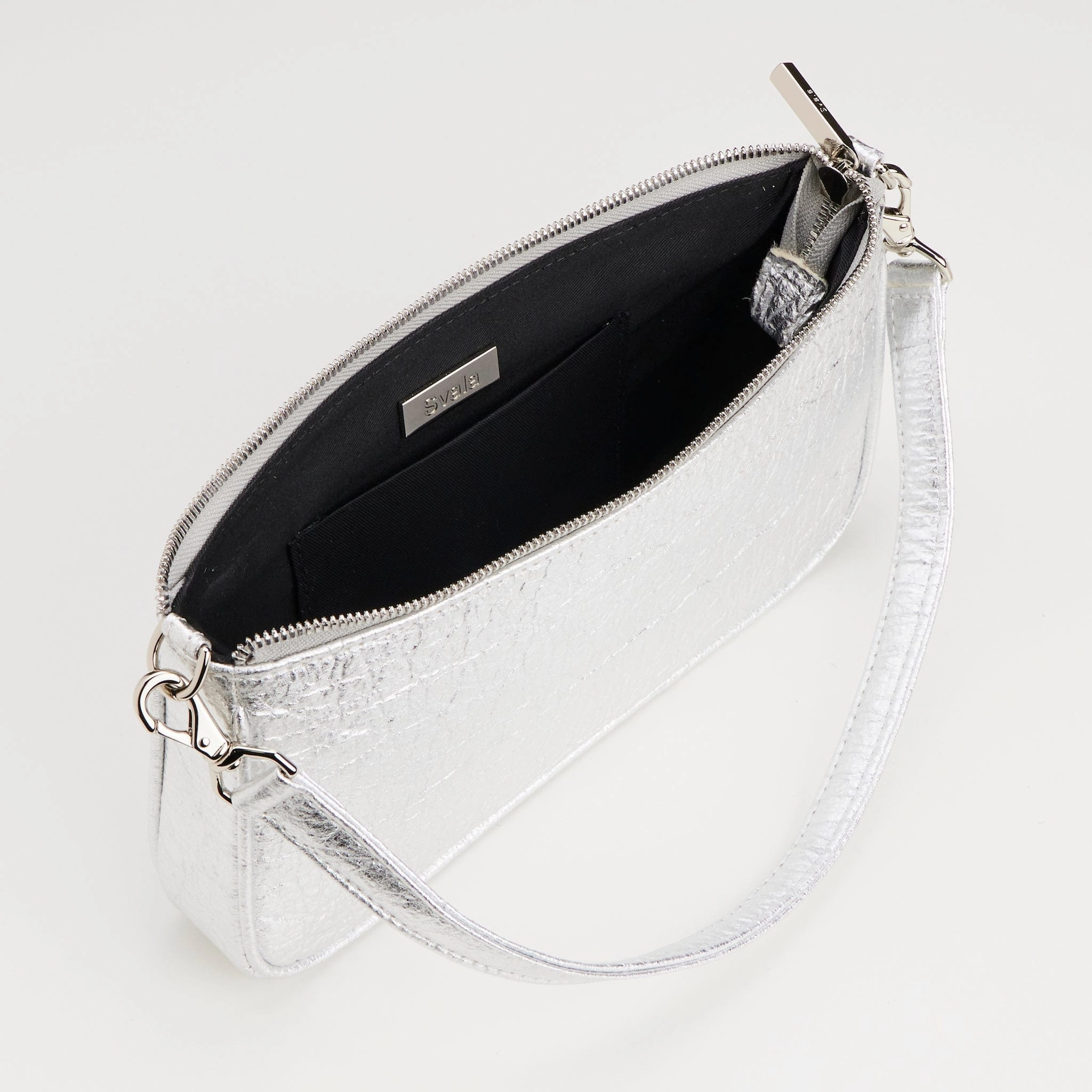 Gaia Piatex Vegan Shoulder Bag | Silver