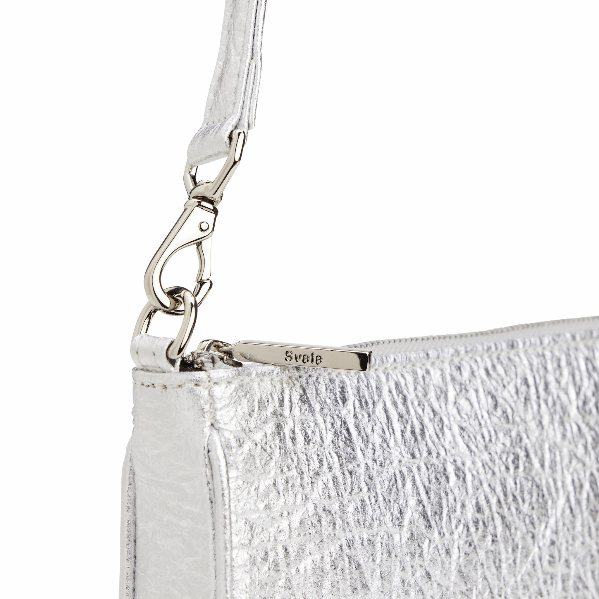 Gaia Piatex Vegan Shoulder Bag | Silver