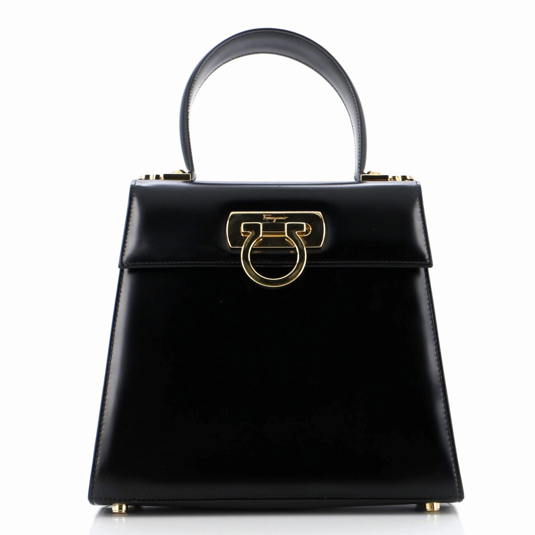 Gancini Convertible Top Handle Bag Leather Mini