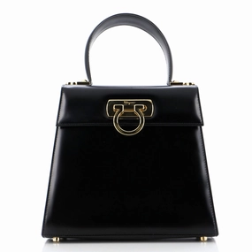 Gancini Convertible Top Handle Bag Leather Mini