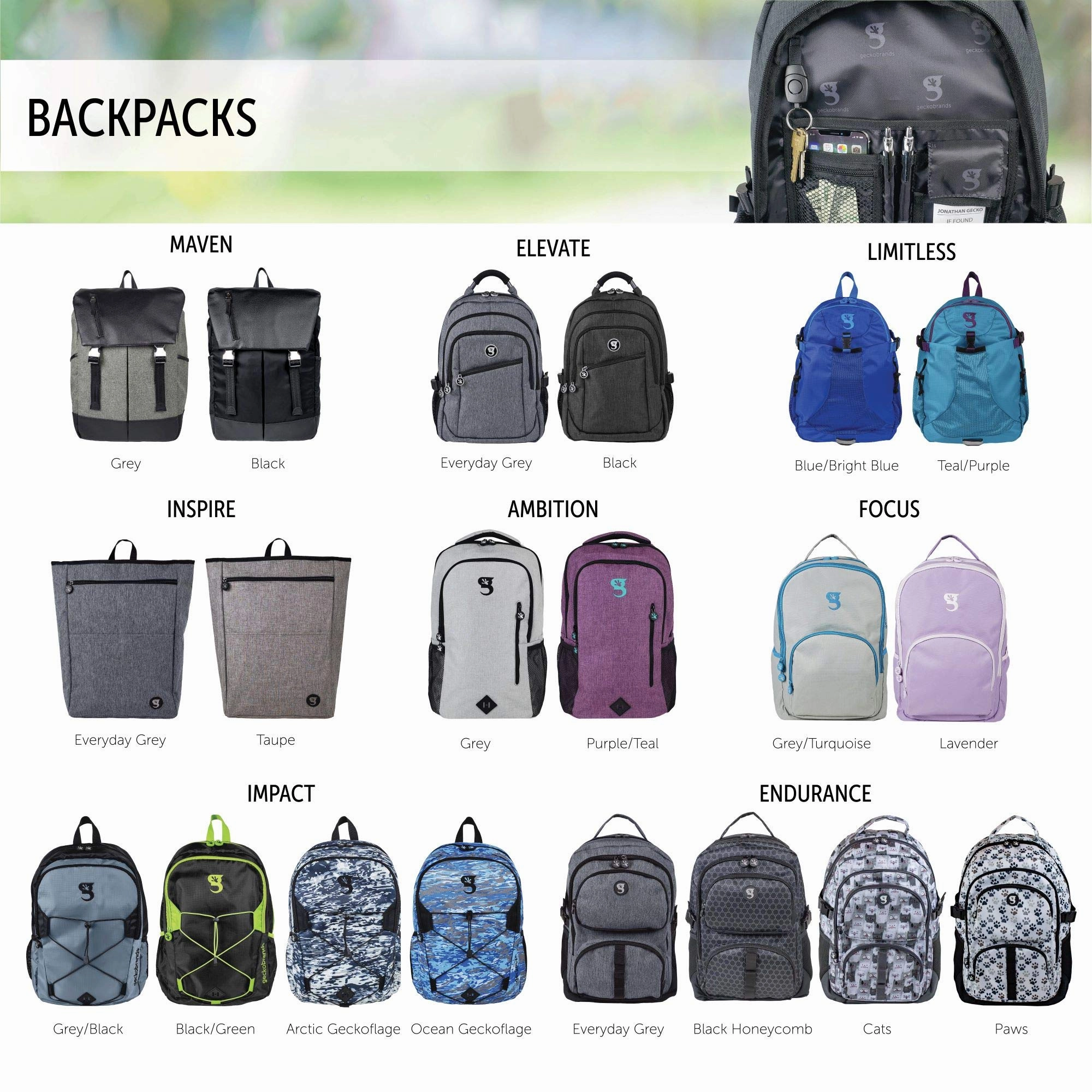 Geckobrands Impact Backpack